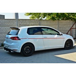 Накладка сплиттер на задний бампер на Volkswagen Golf VII GTI